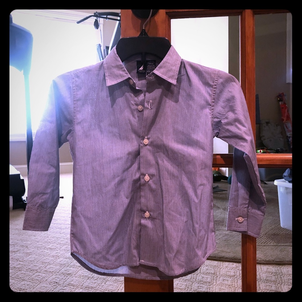 Size 4 boys long sleeve Nautica shirt